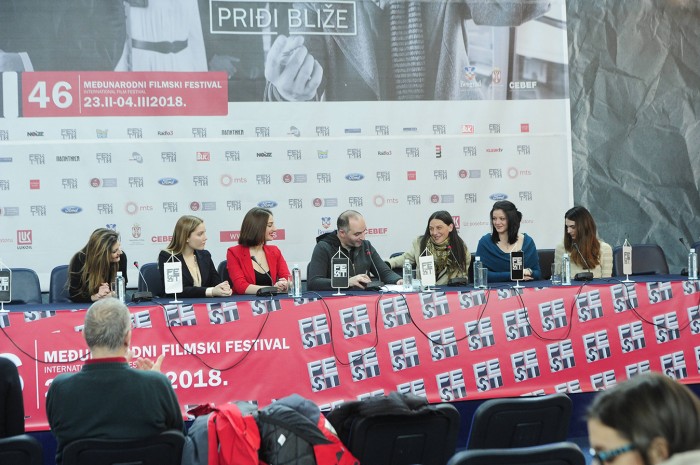 beograd 27.02.2018. Film Pretpostavka nevinosti, Jelena Marković, rediteljka, Marija Mijajlović. glumica, Marta Hadzimanov, glumica. foto dusan milenkovic