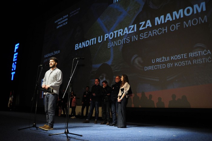 beograd 02.03.2018. dodeljene nagrade 46. festa u konkurenciji domaceg filma. pobednik ederlezi rising lazara bodroze najbolji glimac sebastijan kavaca najbolja glumica jessica stojadinovic stoya. ...