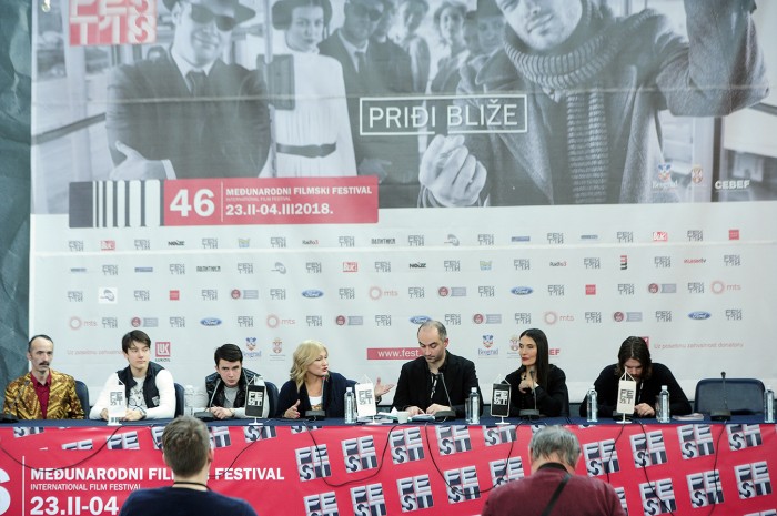 BEOGRAD 28.02.2018. Ekipa filma Celicne Ratnice na konferenciji za novinare povodom projekcije u okviru 46. fest-a. FILM: ČELIČNE RATNICE, Jelena Mila, rediteljka. foto Dusan Milenkovic